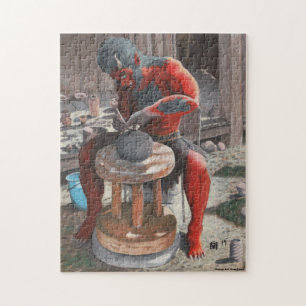 Ogre Använder trähjul Medium Jigszle Puzzle Pussel