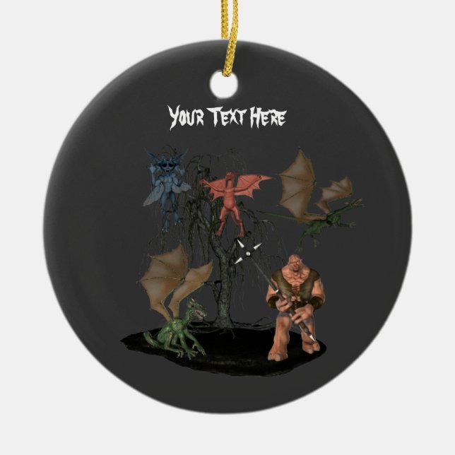 Ogre Dragons Goblin Halloween Ornament (Framsidan)