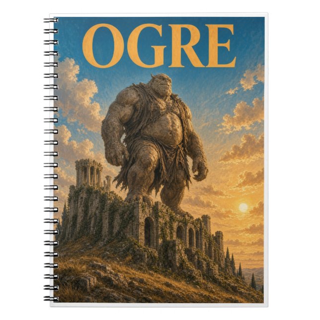Ogre, gotisk fantasimonster anteckningsbok (Framsidan)