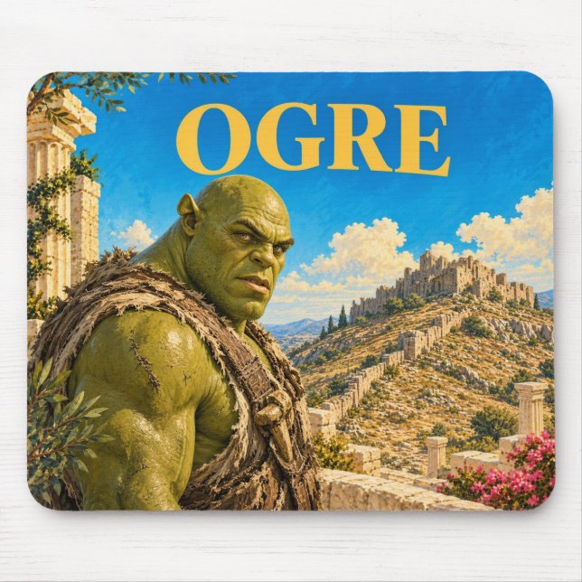 Ogre, gotisk fantasiväsen musmatta (Framsidan)