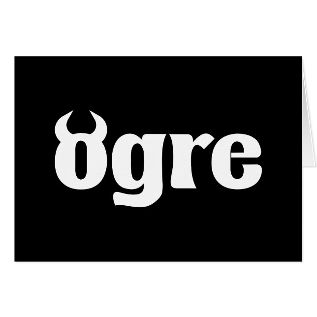 Ogre-hälsningskort Hälsningskort (Framsidan Horizontal)