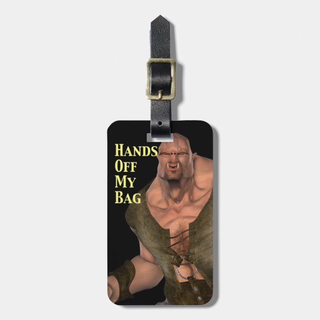 Ogre Händer av Personligen för enkelt ID-nummer fö Bagagebricka (Vertikal Framsida)