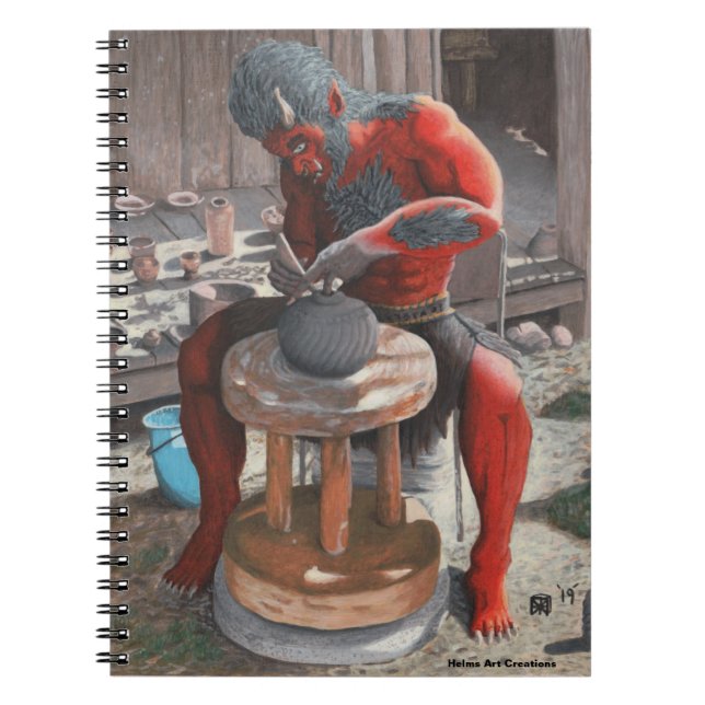 Ogre med en anteckningsbok för anteckningsboken Sp (Framsidan)