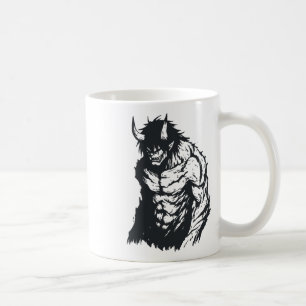 Ogre Oni Yokai japansk disline-fästare Kaffemugg