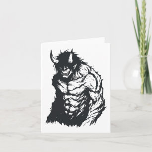 Ogre Oni Yokai japansk disline-fästare Kort