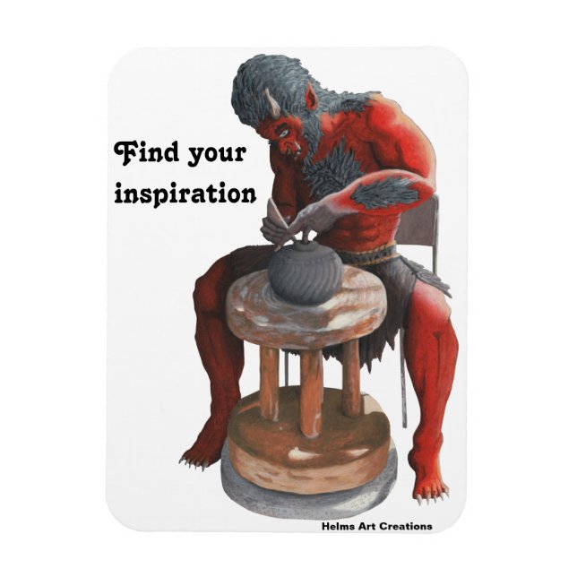 Ogre Potter Skapar Pots Fantasy Flexible Magnet (Vertikal)