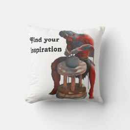 Ogre Skapar japansk pottery Fantasy Dekorativ kudd Kudde