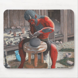Ogre Working Pottery Wheel Fantasy Art Mousepad Musmatta