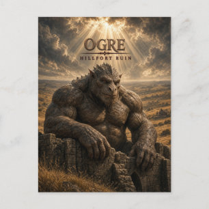 Ogreruin med vallgrav Mörk Cinema Vykort