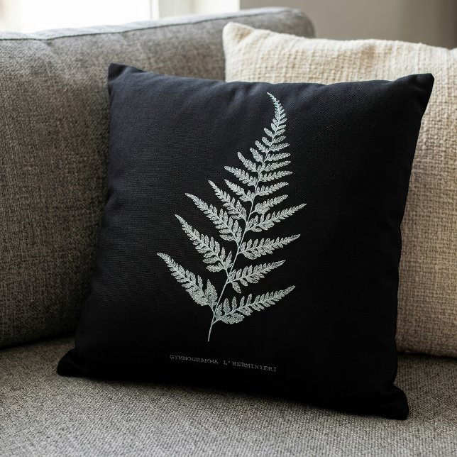 Öguldbaksormbunksfärn, Pityrogramma chrysophylla Kudde (Island Goldback Fern, Pityrogramma chrysophylla. Throw Pillow)
