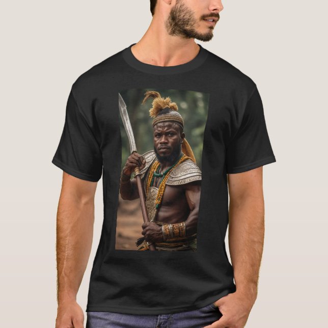 Ogum (Ogun) - Stark Warrior of Järn T Shirt (Framsida)