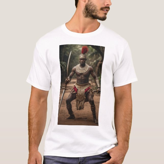 Ogum (Ogun) - Unyielding Warrior of Järn T Shirt (Framsida)