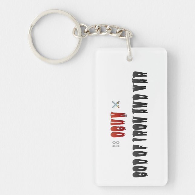 Ogun Gud över Järn och Krig Nyckelring (Framsidan)