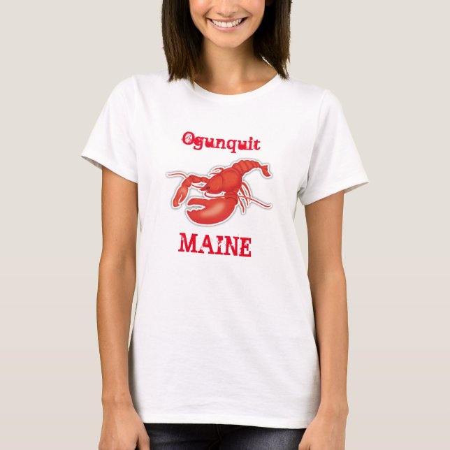 Ogunexit MAINE - Lobster T Shirt (Framsida)