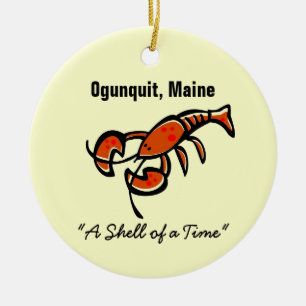 Ogunquit Maine hummer Julgransprydnad Keramik