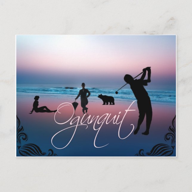 OgunSluta Beach OgunSluta Maine Vykort (Framsida)