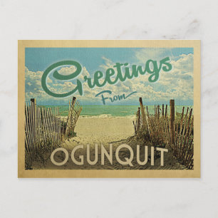 OgunSluta Beach Vintage resor Vykort
