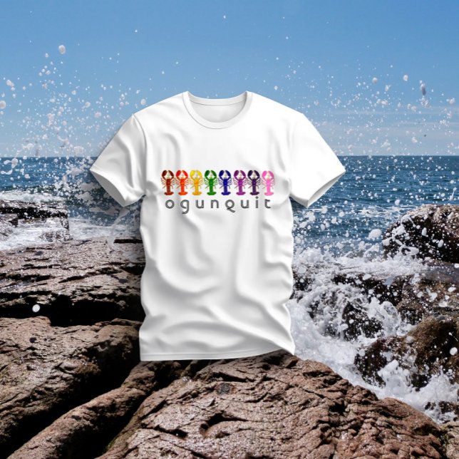 OgunSluta Maine Rainbow Lobsters T-shirt (Skapare uppladdad)