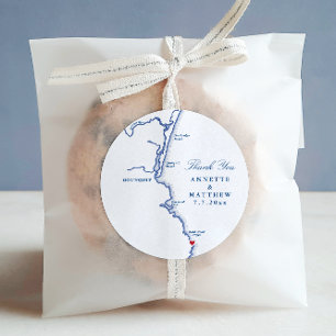 OgunSluta Maine Wedding Favor Tack Runt Klistermärke