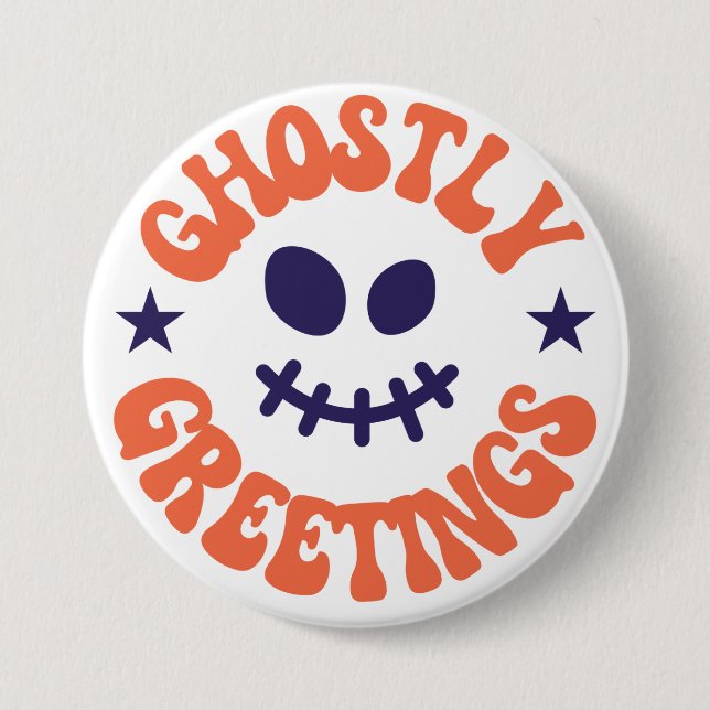 ogynnsam hälsning,halloween knapp (Framsida)