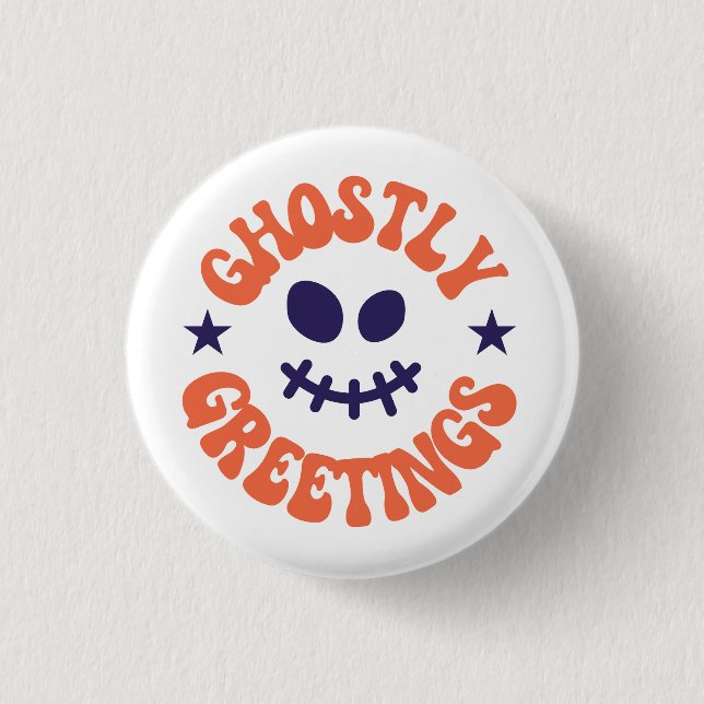 ogynnsam hälsning,halloween knapp (Framsida)
