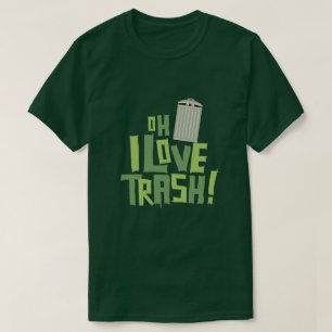 Oh älskar jag Retro grafisk popkultur för sopor T-shirt