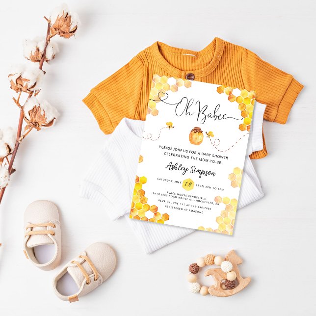 Oh Babee Baby Shower-inbjudan Inbjudningar (Skapare uppladdad)