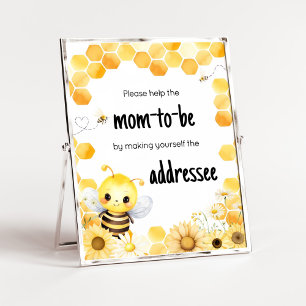 Oh Babee Bee Baby Shower Kuvert Station Poster