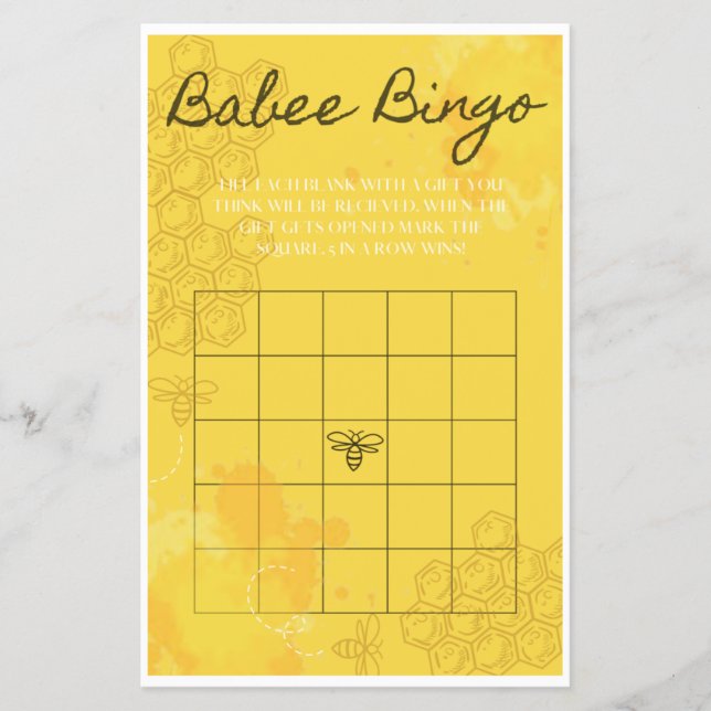 Oh Babee Bingo Flygblad (Framsidan)