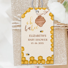 Oh Babee Honeycomb Bee - Baby Shower Gifts Presentetikett