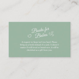 Oh Babies Sage Green Twin Shower Books for Babies Tilläggskort