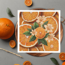Oh Baby A Little Cutie Orange Citrus Baby Shower Pappersservett