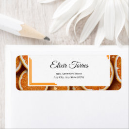 Oh Baby A Little Cutie Orange Citrus Baby Shower Returadress Etikett