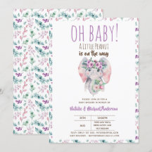 Oh Baby A Little Peanut Elephant Boho Blommigt Chi