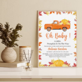 Oh Baby a Little Pumpkin Baby Shower Inbjudningar