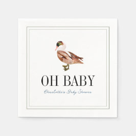 Oh Baby Anka/Mallard White Boy Shower Pappersservett