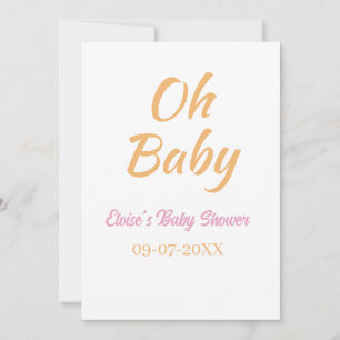 OH BABY BABY DUKATURNÉ ORANGE PURPUR ENKEL MINIMAL INBJUDNINGAR