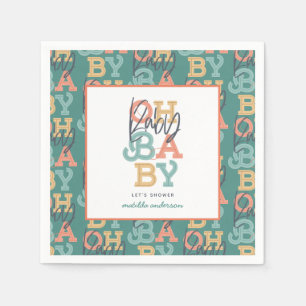 Oh baby baby, modern babydusch party pappersservett