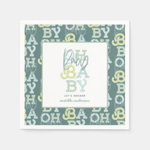 Oh baby baby, modern babydusch party pappersservett