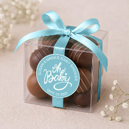 Oh Baby Baby Shower-dekal Runt Klistermärke