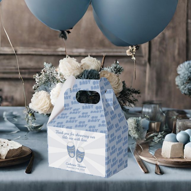 Oh Baby | Baby Shower Dusty Blue Boy Baby Shower Presentaskar (Skapare uppladdad)