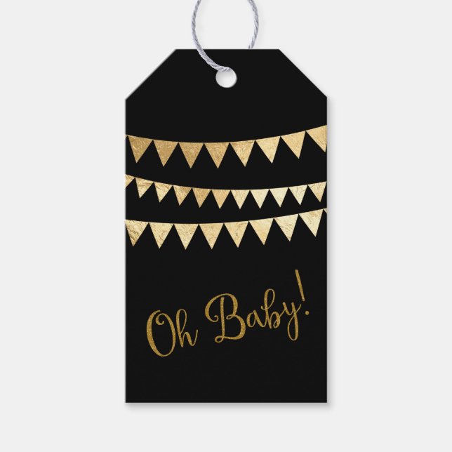 Oh Baby Baby Shower Presentetikett (Framsidan)