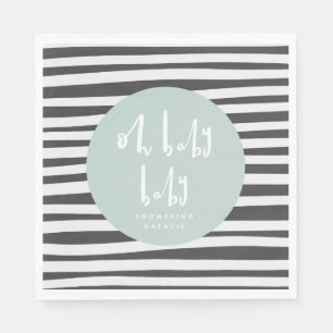 Oh baby baby twin babydusch party-servar pappersservett