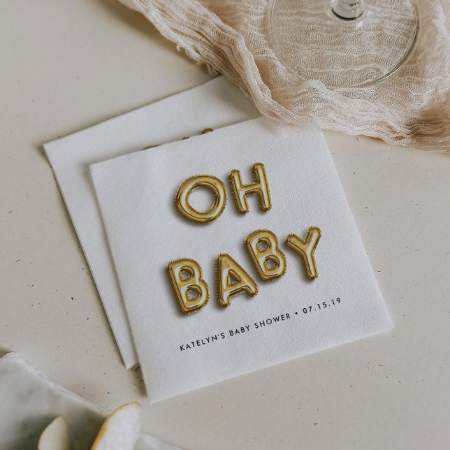 Oh Baby | Babyskor för Guld-ballongen Pappersservett (Skapare uppladdad)
