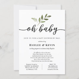 "Oh Baby" babyvisningsprogram efter e-post Inbjudningar