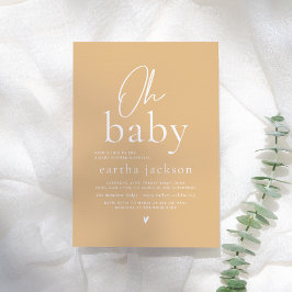 Oh Baby | Barnskor för Groovy Gult Vår Blommigt Inbjudningar