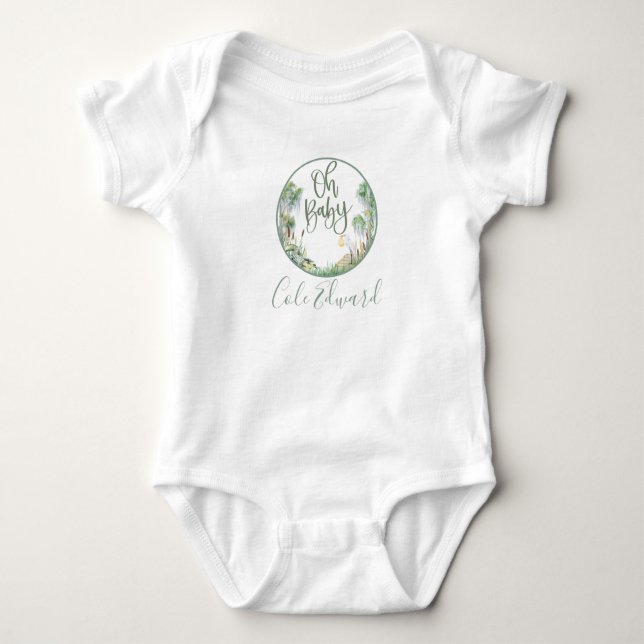 Oh Baby Bayou Swamp Baby Shower T Shirt (Framsida)