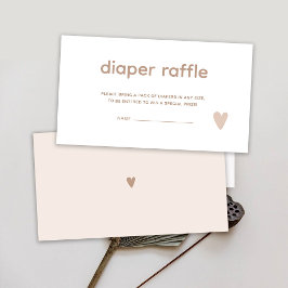 Oh Baby Beige Neutralt Diaper Raffle Tilläggskort