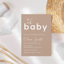 Oh Baby Beige Shower