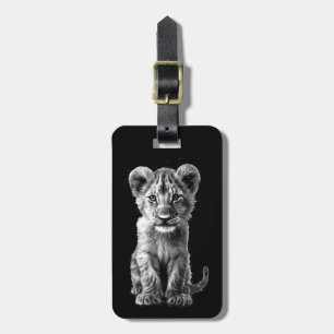 Oh Baby Big Cat Unge Grått Bagagebricka